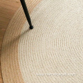 Round Off White Jute braided rug